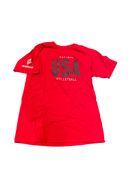 Amanda Benson USA Volleyball Team Issued Workout Shirt (Size M)