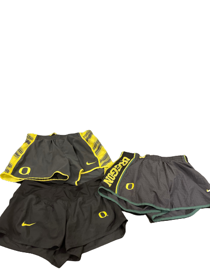Amanda Benson Oregon Volleyball Team Issued Set of 3 Workout Shorts (Size M)
