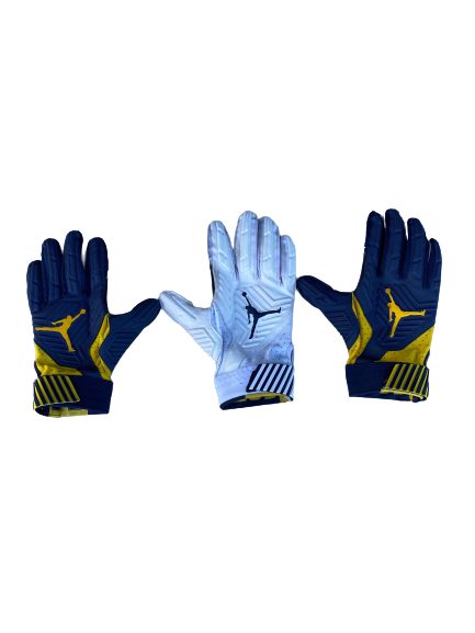 Stephen Spanellis Michigan Football Player Exclusive Set of (3) Gloves