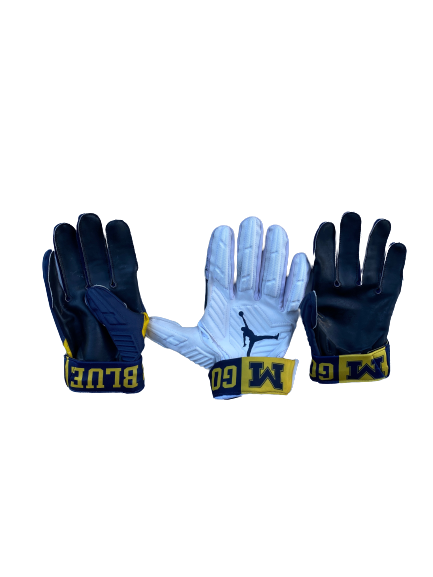 Stephen Spanellis Michigan Football Player Exclusive Set of (3) Gloves