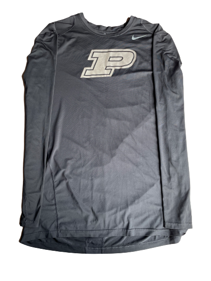 Sasha Stefanovic Purdue Basketball Team Issued Long Sleeve Workout Shirt (Size XL)
