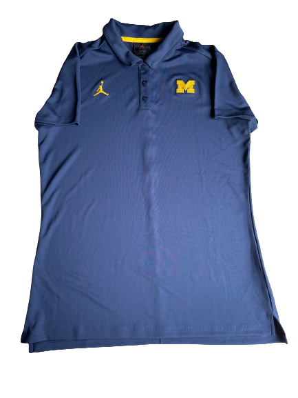 Danielle Rauch Michigan Basketball Team Issued Polo Shirt (Size Women&