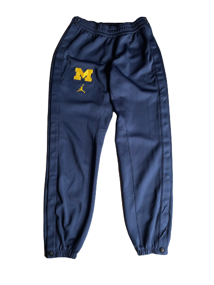 Danielle Rauch Michigan Basketball Team Exclusive Pre-Game Warm-Up Snap-Off Sweatpants (Size M)
