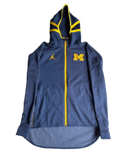 Danielle Rauch Michigan Basketball Team Issued Travel Jacket with Coordinates (Size M)