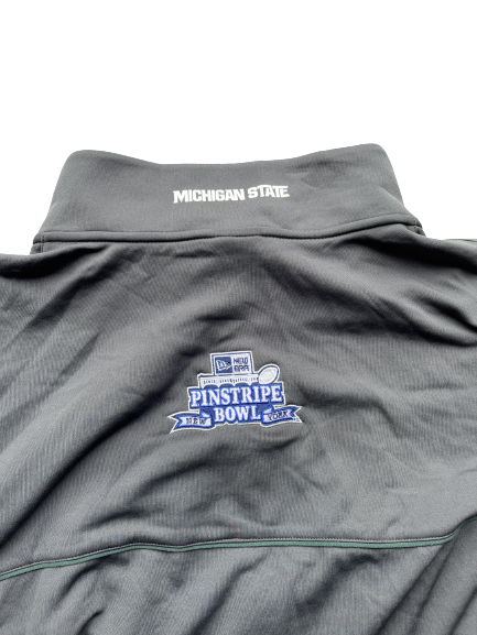 Luke Campbell Michigan State Football Team Exclusive Pinstripe Bowl Travel Jacket (Size 3XL)