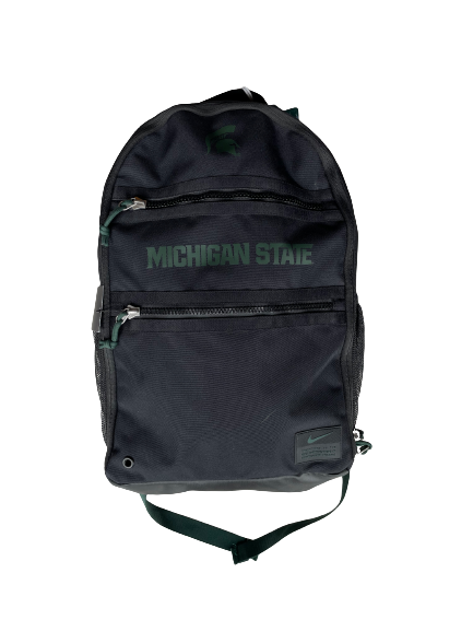 Luke Campbell Michigan State Football Team Issued Travel Backpack with Player Tag