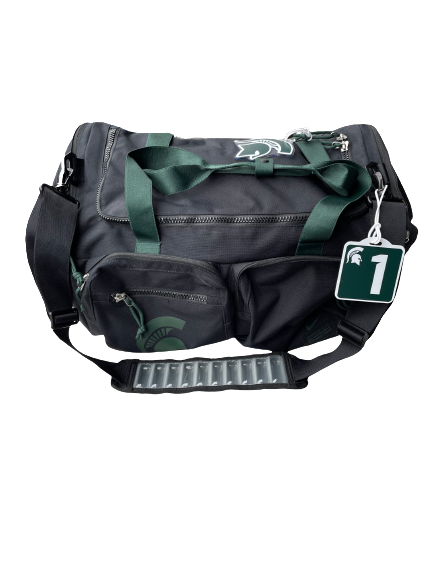 Luke Campbell Michigan State Football Team Exclusive Travel Duffel Bag with Player Tags
