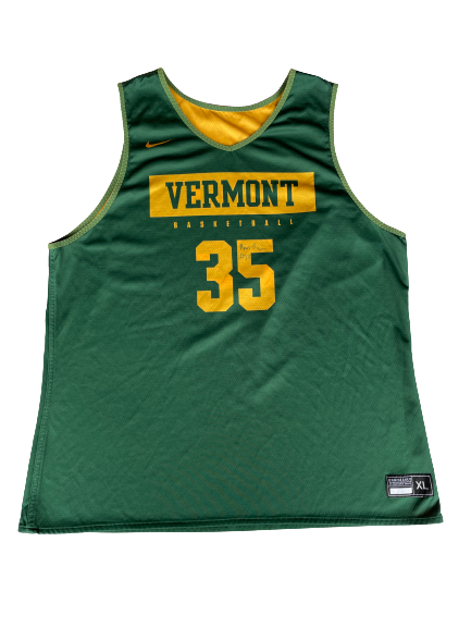 Ryan Davis Vermont Basketball SIGNED Team Exclusive Reversible Practice Jersey (Size XL)