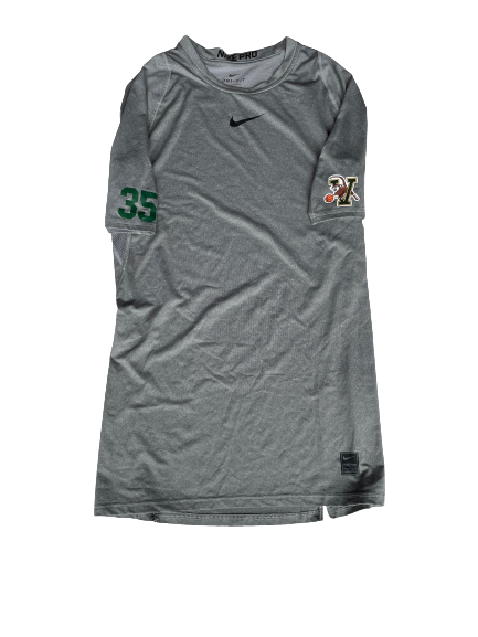 Ryan Davis Vermont Basketball Team Issued Nike Pro Workout Shirt with Logo & Number  on Sleeve (Size XL)