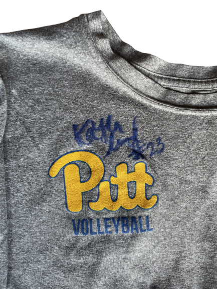 Kayla Lund Pittsburgh Volleyball SIGNED Team Issued Practice Shirt (Size L)