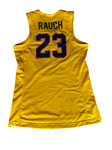 Danielle Rauch Michigan Basketball 2020-2021 Breast Cancer Awareness Game Worn Jersey (Size 44)