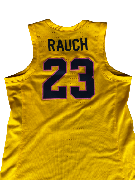 Danielle Rauch Michigan Basketball 2020-2021 Breast Cancer Awareness Game Worn Jersey (Size 44)