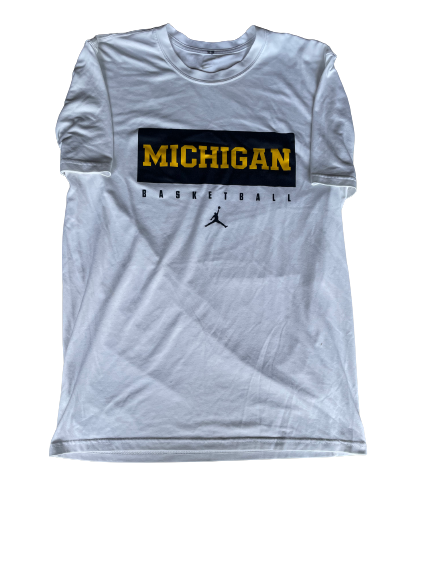 Danielle Rauch Michigan Basketball Team Issued Workout Shirt (Size M)