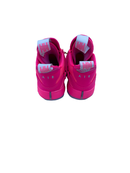 Danielle Rauch Michigan Basketball Exclusive Breast Cacner Awareness Jordan 33 Shoes (Size 7 Men&