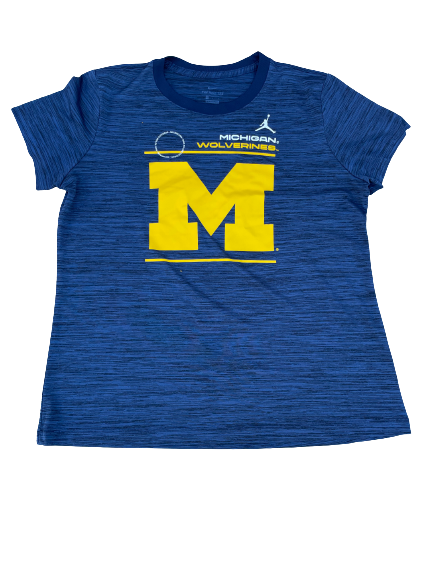 Danielle Rauch Michigan Basketball Team Issued Workout Shirt (Size M)