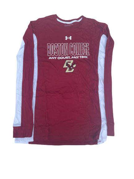 James Karnik Boston College Basketball Team Issued Long Sleeve Workout Shirt (Size XL) - New with Tags