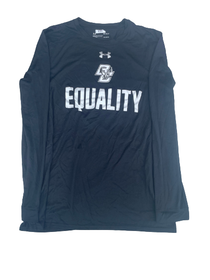 Boston College Basketball Player Exclusive "EQUALITY" Pre-Game Long Sleeve Warm-Up (Size M)