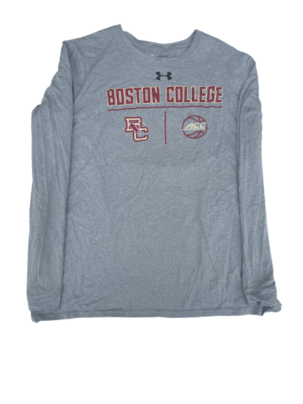 James Karnik Boston College Basketball Team Issued Long Sleeve Workout Shirt (Size XL)