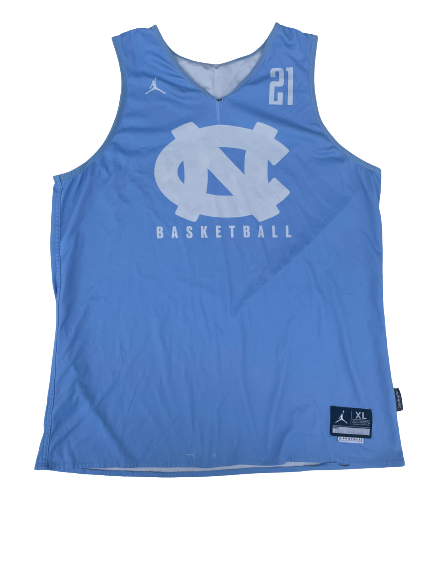 Sterling Manley North Carolina Basketball Player Exclusive Practice Jersey (Size XL)