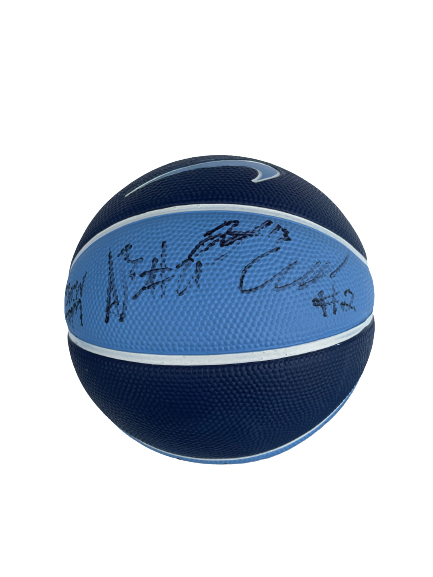North Carolina Basketball Team SIGNED Mini Basketball (Armando Bacot / Coby White)
