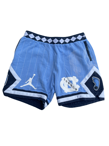 Sterling Manley North Carolina Basketball Exclusive Authentic Jordan Fleece Shorts (Size XL)