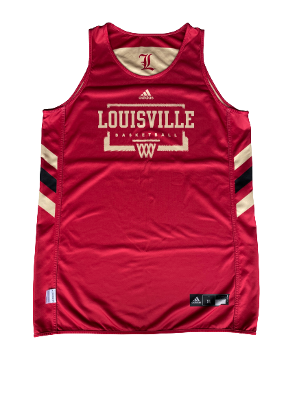 Malik Williams Louisville Basketball Team Exclusive GOLD Reversible Practice Jersey (Size XL)