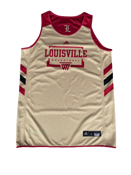 Malik Williams Louisville Basketball Team Exclusive GOLD Reversible Practice Jersey (Size XL)