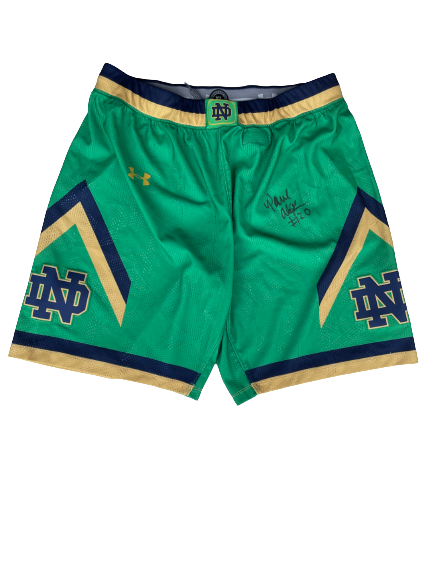 Paul Atkinson Jr. Notre Dame Basketball SIGNED Game Worn Shorts (Size XL)