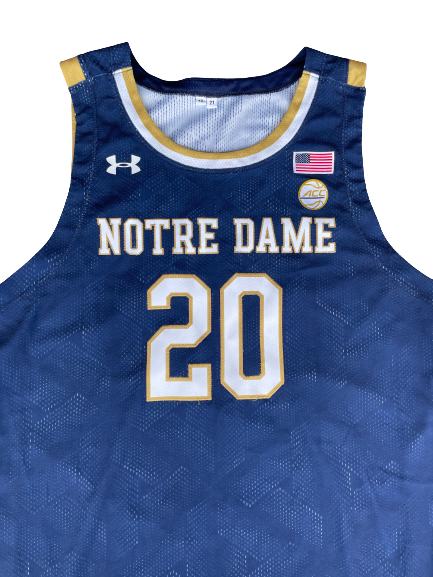 Paul Atkinson Jr. Notre Dame Basketball 2021-2022 GAME WORN Jersey (Size XL)