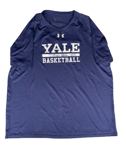 Paul Atkinson Jr. Yale Basketball SIGNED Workout Shirt with Number on Back (Size XL)