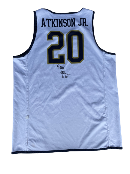 Paul Atkinson Jr. Notre Dame Basketball SIGNED Practice Worn Reversible Jersey (Size XL)