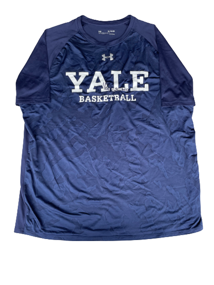 Paul Atkinson Jr. Yale Basketball SIGNED Workout Shirt (Size XL)