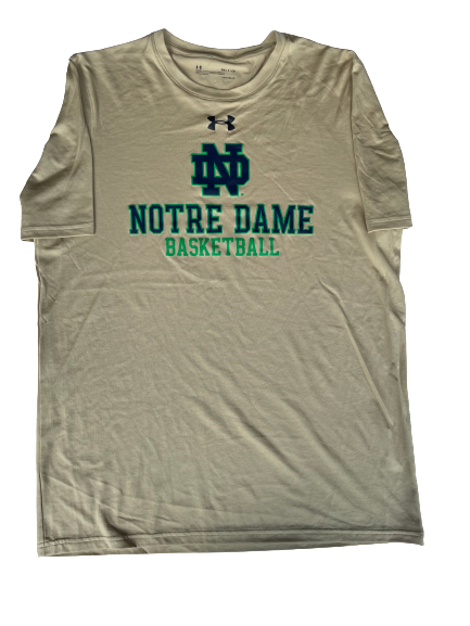 Prentiss Hubb Notre Dame Basketball Team Issued Workout Shirt (Size S)