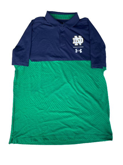 Prentiss Hubb Notre Dame Basketball Team Issued Polo Shirt (Size L)