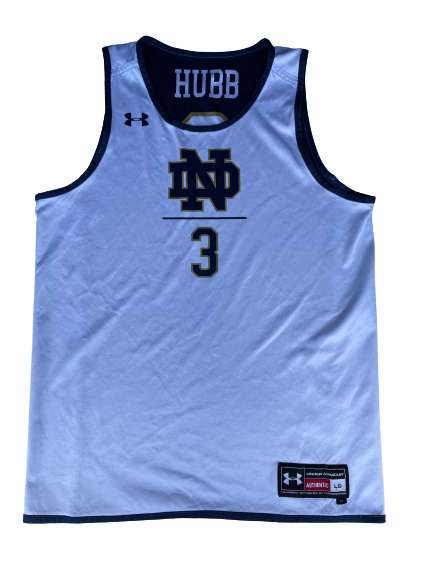 Prentiss Hubb Notre Dame Basketball Team Exclusive Reversible Practice Jersey (Size L)