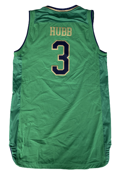 Prentiss Hubb Notre Dame Basketball 2018 GAME WORN Jersey (Size L)