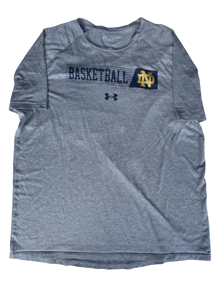 Prentiss Hubb Notre Dame Basketball Team Issued Workout Shirt (Size L)