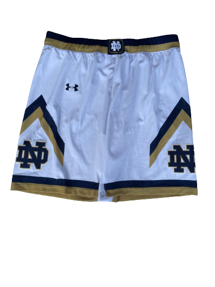 Prentiss Hubb Notre Dame Basketball GAME WORN Shorts (Size XL)