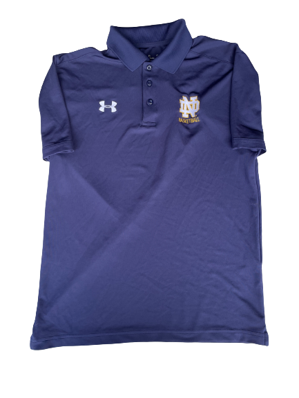 Prentiss Hubb Notre Dame Basketball Team Issued Travel Polo Shirt (Size M)