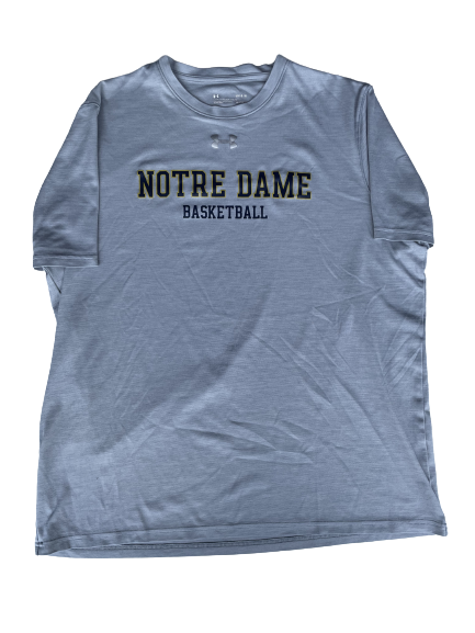 Prentiss Hubb Notre Dame Basketball Team Issued Workout Shirt (Size L)