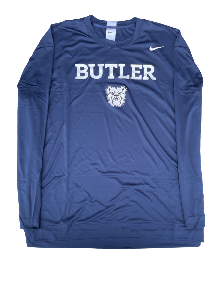 Jair Bolden Butler Basketball Team Exclusive Long Sleeve Pre-Game Warm-Up Shirt (Size XL)