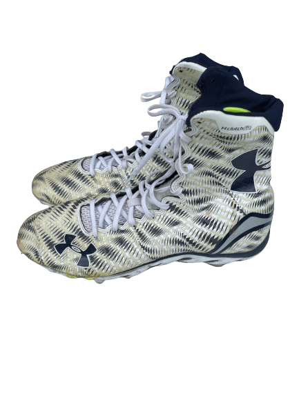 Scott Daly Notre Dame Football Team Issued Under Armour Cleats (Size 14)