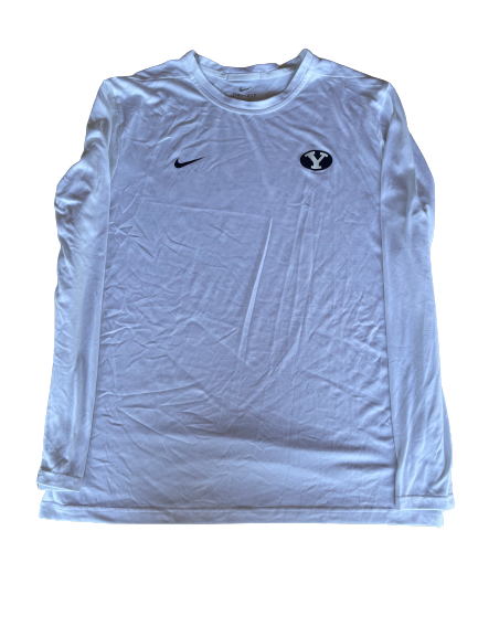 Yoeli Childs BYU Basketball Team Issued Long Sleeve Shirt (Size XL)