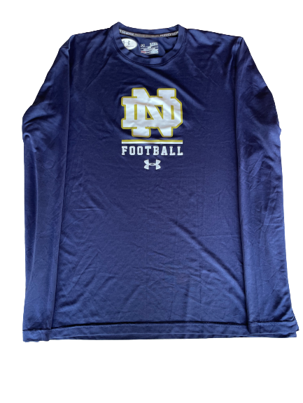 Scott Daly Notre Dame Football Team Issued Long Sleeve Workout Shirt (Size XL)