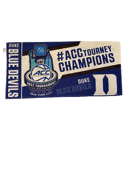 Chase Jeter Duke Basketball 2017 ACC Tournament Champions Towel