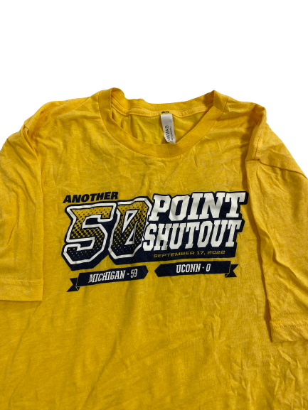 Erick All Michigan Football Player-Exclusive "50 Point Shutout" T-Shirt (Size XL)