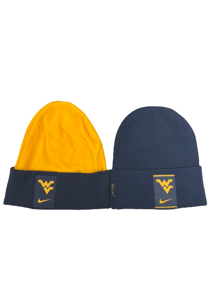 Jarret Doege West Virginia Football Team-Issued Beanie Hats (Set of 2)