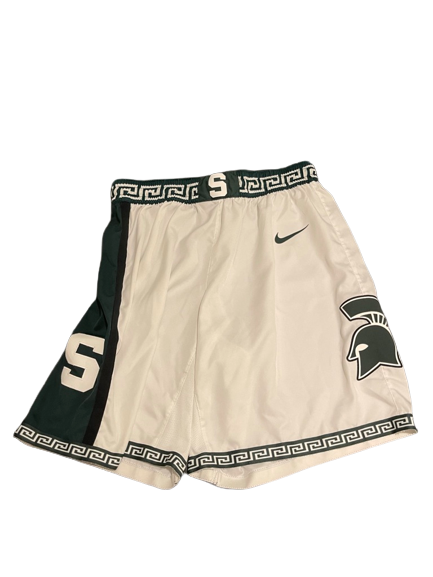 Marcus Bingham Jr. Michigan State Basketball 2019-2020 GAME WORN Shorts (Size 38) - Photo Matched
