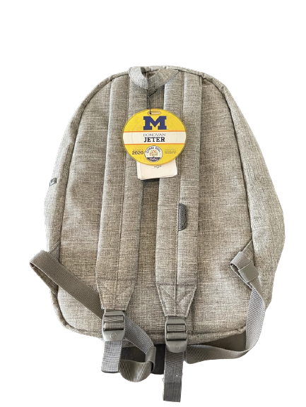 Donovan Jeter Michigan Football Player Exclusive Citrus Bowl Backpack with Player Travel Tag