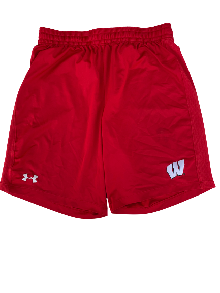 Zach Hintze Wisconsin Team Issued Workout Shorts (Size L)